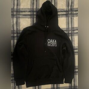 OAK Black Graphic Hoodie for Men